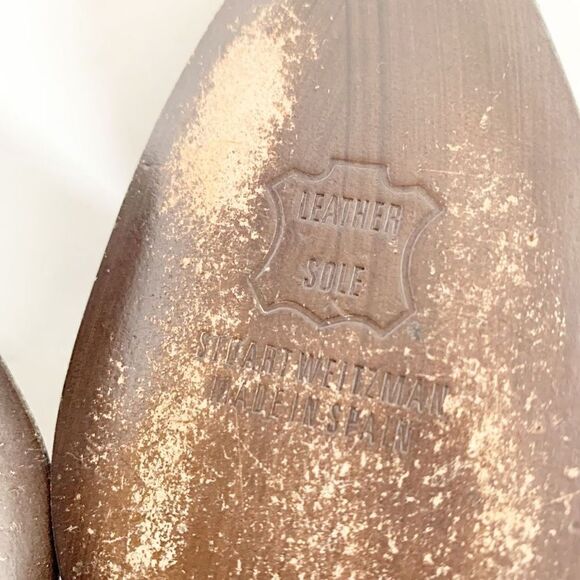 Stuart Weitzman Black Croc Embossed Patent Leather Pointed Toe Pumps Size 7.5 M - Picture 11 of 11